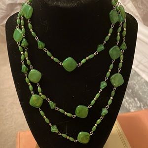 Vintage Green Bead Necklace